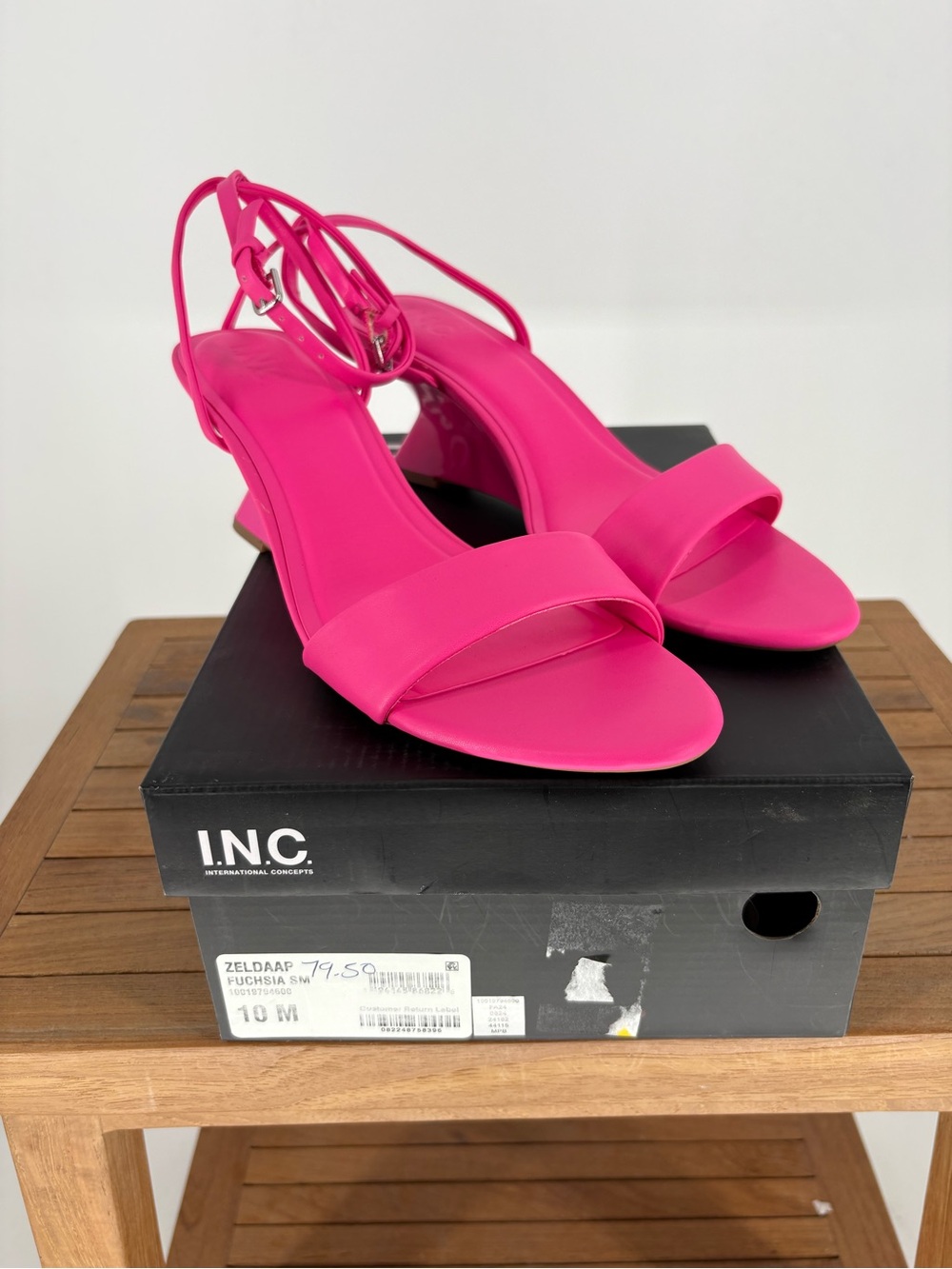 New women’s INC International Concepts Fuchsia Slingback Block Heel  size 10 M